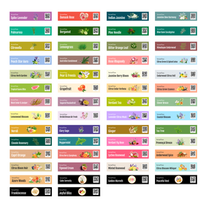Pre-infused scent strips – 54 distinct scents from the SF101/SF201 series